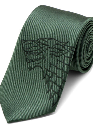 Game of Thrones Stark Direwolf Green Men's Tie
