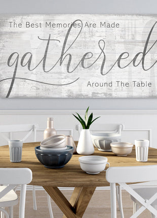 The Best Memories are Made Gathered Around the Table Sign