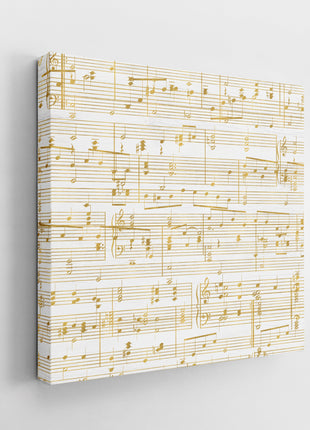 Gold Sheet Music Canvas - 50th Anniversary Gift