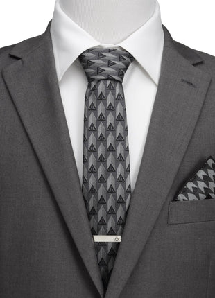 Harry Potter Deathly Hallows Gray Silk Men's Tie