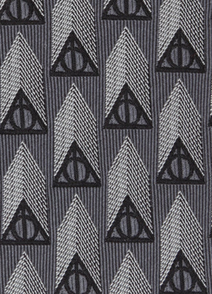 Harry Potter Deathly Hallows Gray Silk Men's Tie