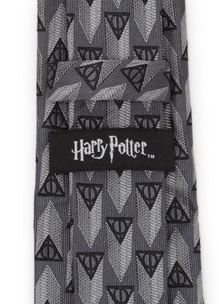 Harry Potter Deathly Hallows Gray Silk Men's Tie