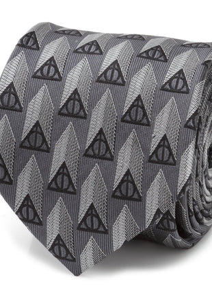 Harry Potter Deathly Hallows Gray Necktie Gift Set