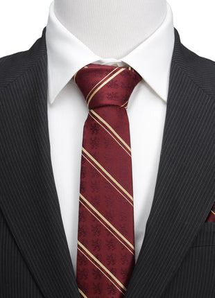 Harry Potter Gryffindor Maroon Stripe Silk Men's Tie