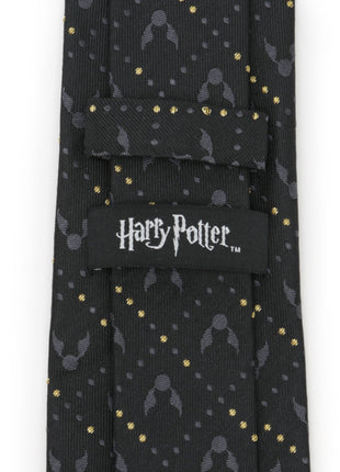 Harry Potter Golden Snitch Black Silk Men's Tie