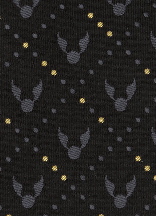 Harry Potter Golden Snitch Black Silk Men's Tie