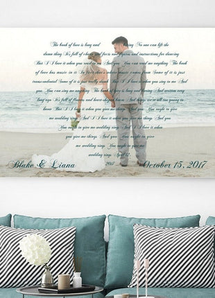 Heart Shaped Words With Photo Second Anniversary Gift