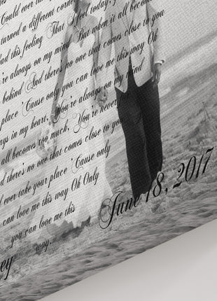 Heart Shaped Words With Photo Second Anniversary Gift