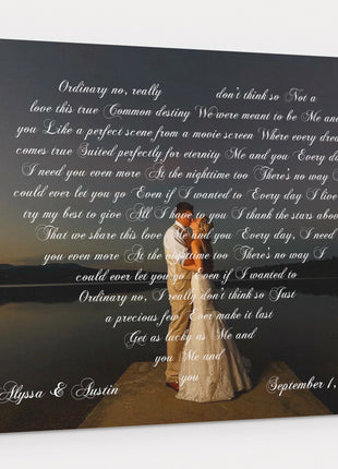 Heart Shaped Words With Photo Second Anniversary Gift