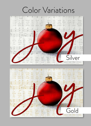 Joy to the World Canvas, Christmas Ornament Joy Sign
