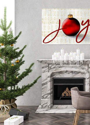 Joy to the World Canvas, Christmas Ornament Joy Sign