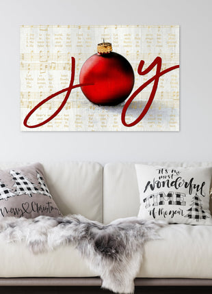 Joy to the World Canvas, Christmas Ornament Joy Sign