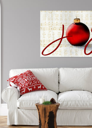 Joy to the World Canvas, Christmas Ornament Joy Sign