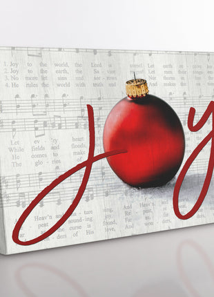 Joy to the World Canvas, Christmas Ornament Joy Sign
