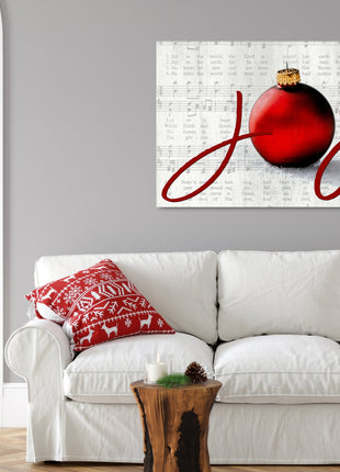 Joy to the World Canvas, Christmas Ornament Joy Sign