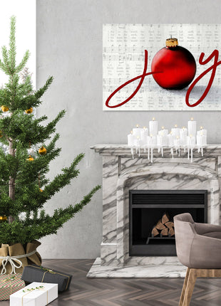 Joy to the World Canvas, Christmas Ornament Joy Sign
