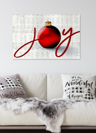 Joy to the World Canvas, Christmas Ornament Joy Sign