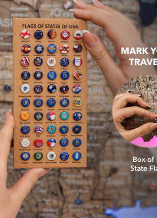 Wooden 3d LED Map of USA - Terra