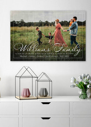 Personalized Last Name Family Photo Sign
