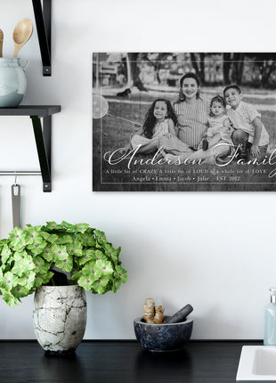Personalized Last Name Family Photo Sign