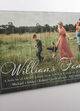 Personalized Last Name Family Photo Sign