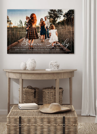 Personalized Last Name Family Photo Sign