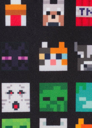 Minecraft Character Black Men's Tie
