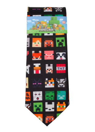 Minecraft Character Black Men's Tie