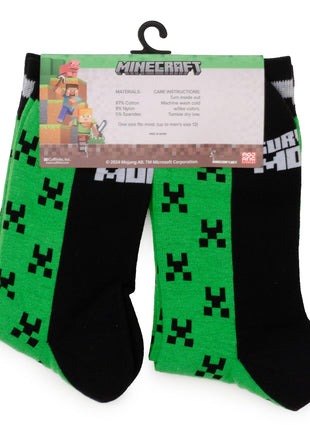 Minecraft Creeper Green Father/Son Sock Set