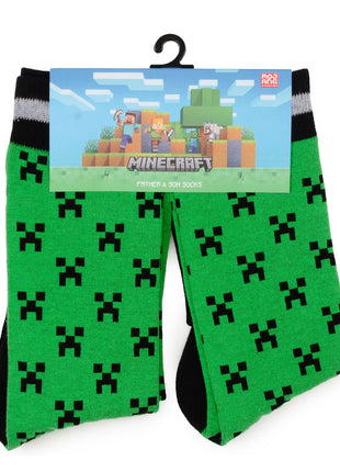 Minecraft Creeper Green Father/Son Sock Set