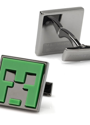 Minecraft Creeper Gunmetal Cufflinks