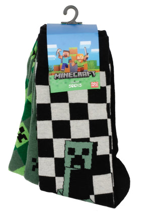 Minecraft Creeper Men's Sock Set ' 3 Pairs