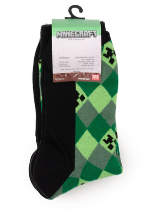 Minecraft Creeper Men's Sock Set ' 3 Pairs