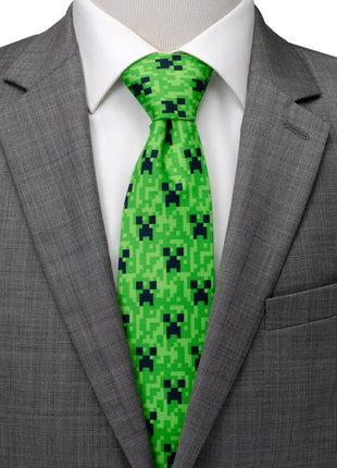 Minecraft Creeper Green Men's Tie