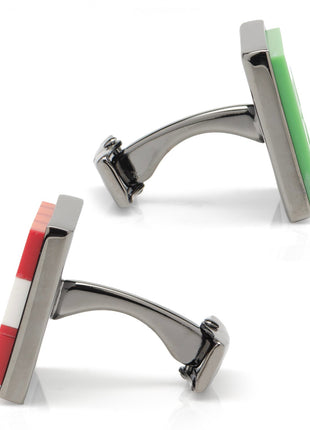 Minecraft Creeper and TNT Gunmetal Cufflinks