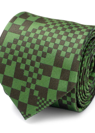Minecraft Pixelated Creeper Green Men's Tie