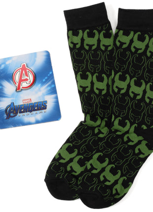 Marvel Avengers Loki Pattern Green and Black Gift Set