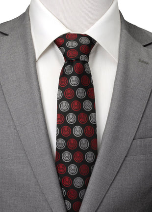 Marvel Ant-Man Red and Gray Charcoal Tie