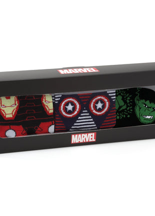 Marvel  Avengers Favorites 3 Pair Socks and Lapel Pin Gift Set