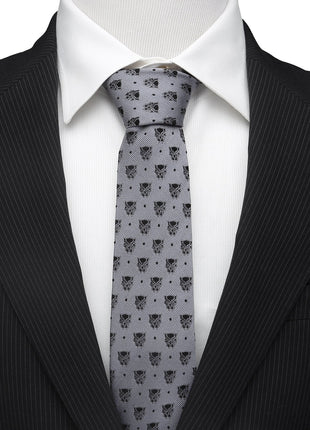 Marvel Black Panther Gray Dot Tie