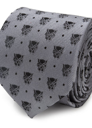 Marvel Black Panther Gray Dot Tie