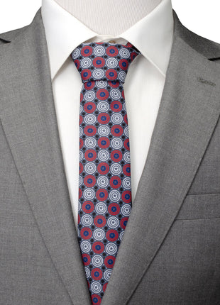 Marvel Captain America Gray Dot Men's Tie