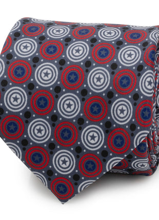 Marvel Captain America Gray Dot Men's Tie