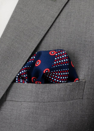 Marvel Captain America Shield Navy Pocket Square
