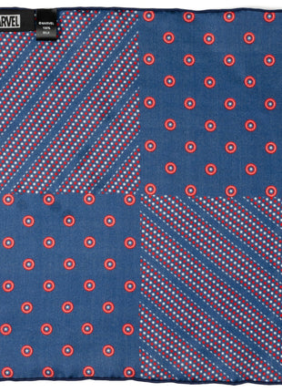 Marvel Captain America Shield Navy Pocket Square