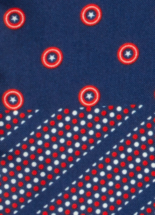 Marvel Captain America Shield Navy Pocket Square