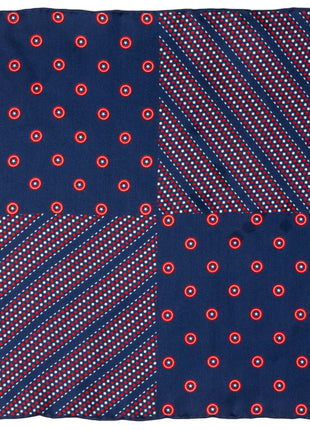 Marvel Captain America Shield Navy Pocket Square
