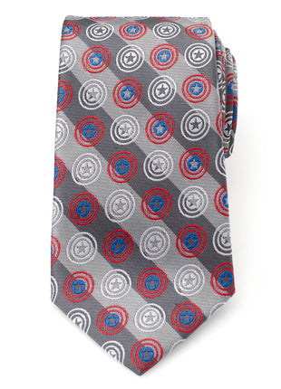 Marvel Captain America Gray Stripe Men's Tie