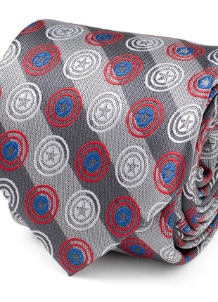 Marvel Captain America Gray Stripe Men's Tie