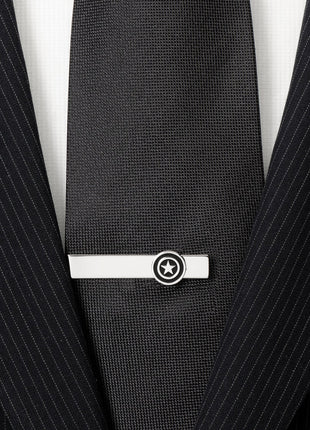 Marvel Captain America Silver Hidden Message Tie Bar